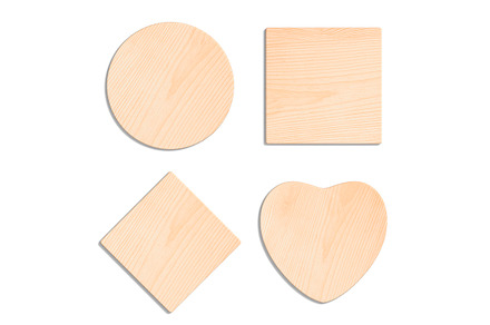 Wood Plate 4 Types 3D Model, an Object 3D Model by rebrandy