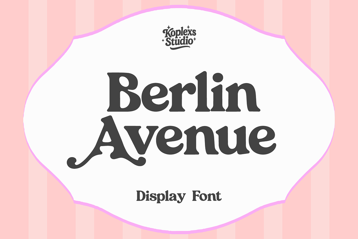 Berlin Avenue | Retro Serif Font, a Serif Font by Koplexs Studio (Photo 1 of 10)