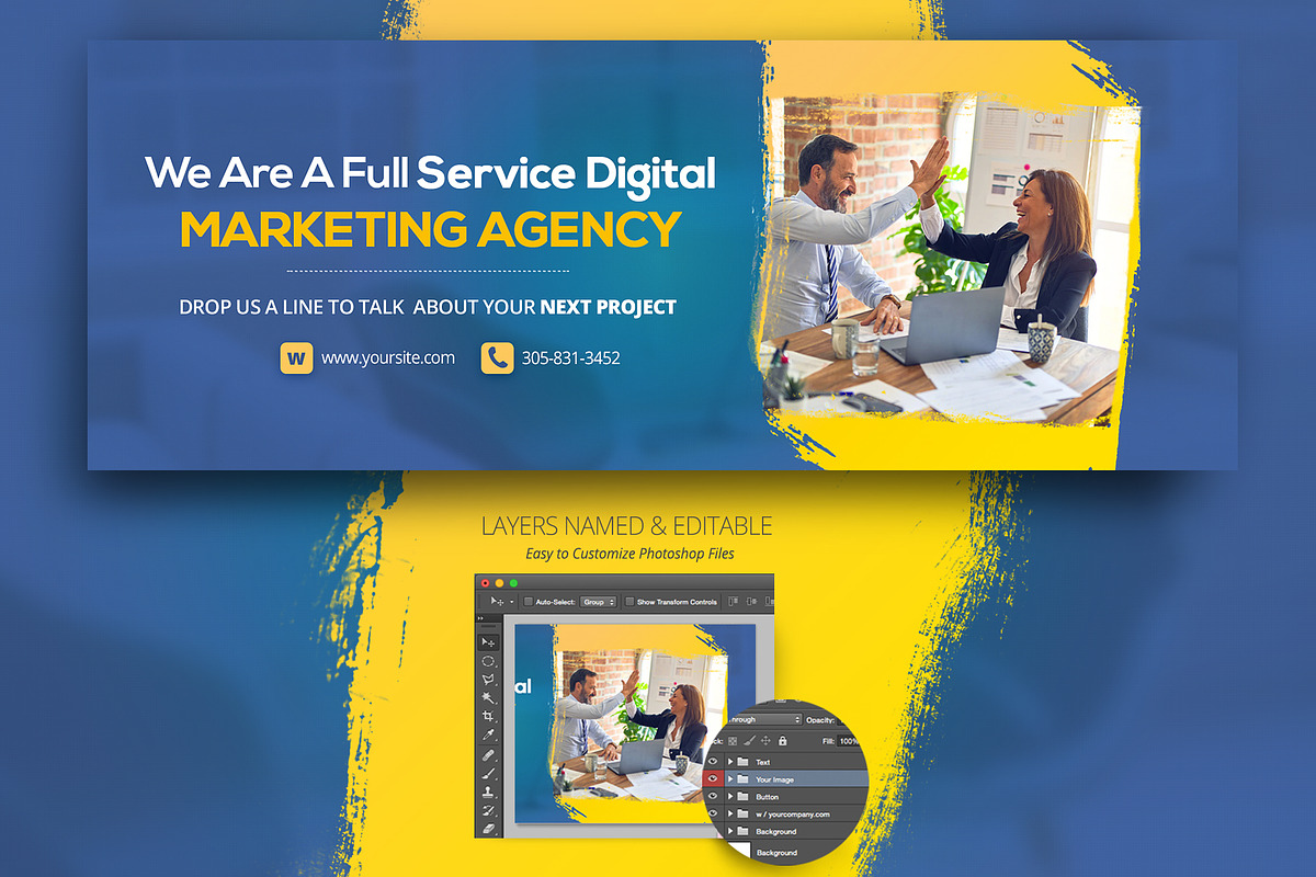 Marketing Agency Facebook Cover, a Social Media Template by zokamaric (Photo 2 of 2)