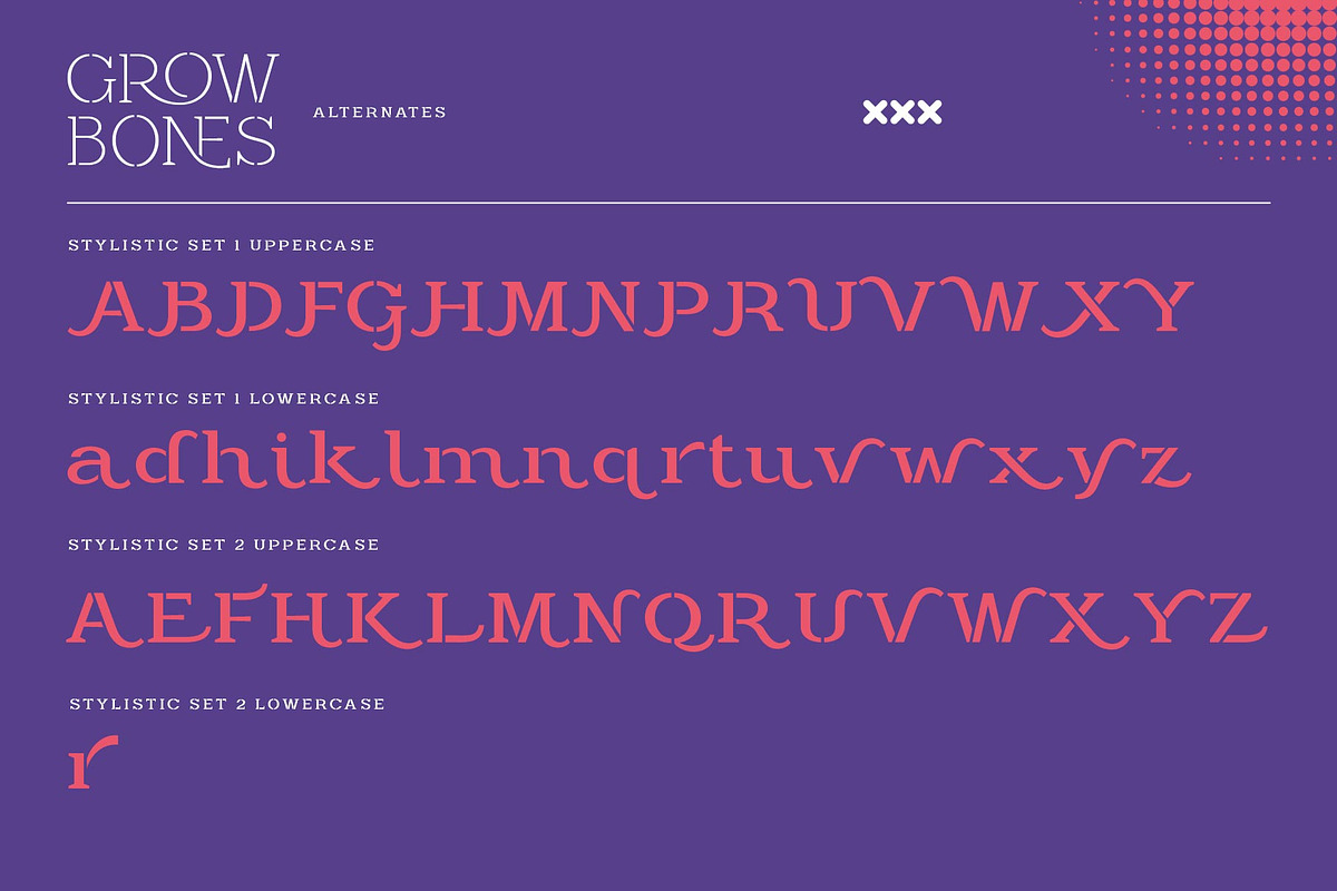 Grow Bones Family Stencil Font, a Serif Font by alit design (Photo 5 of 16)