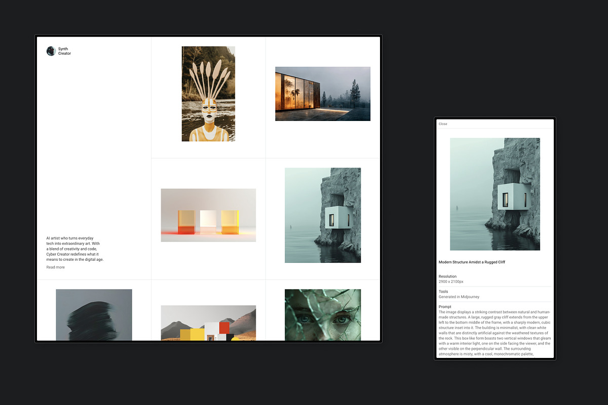 Synth Creator - Framer template, a Websites & App Template by antrdnv (Photo 2 of 6)