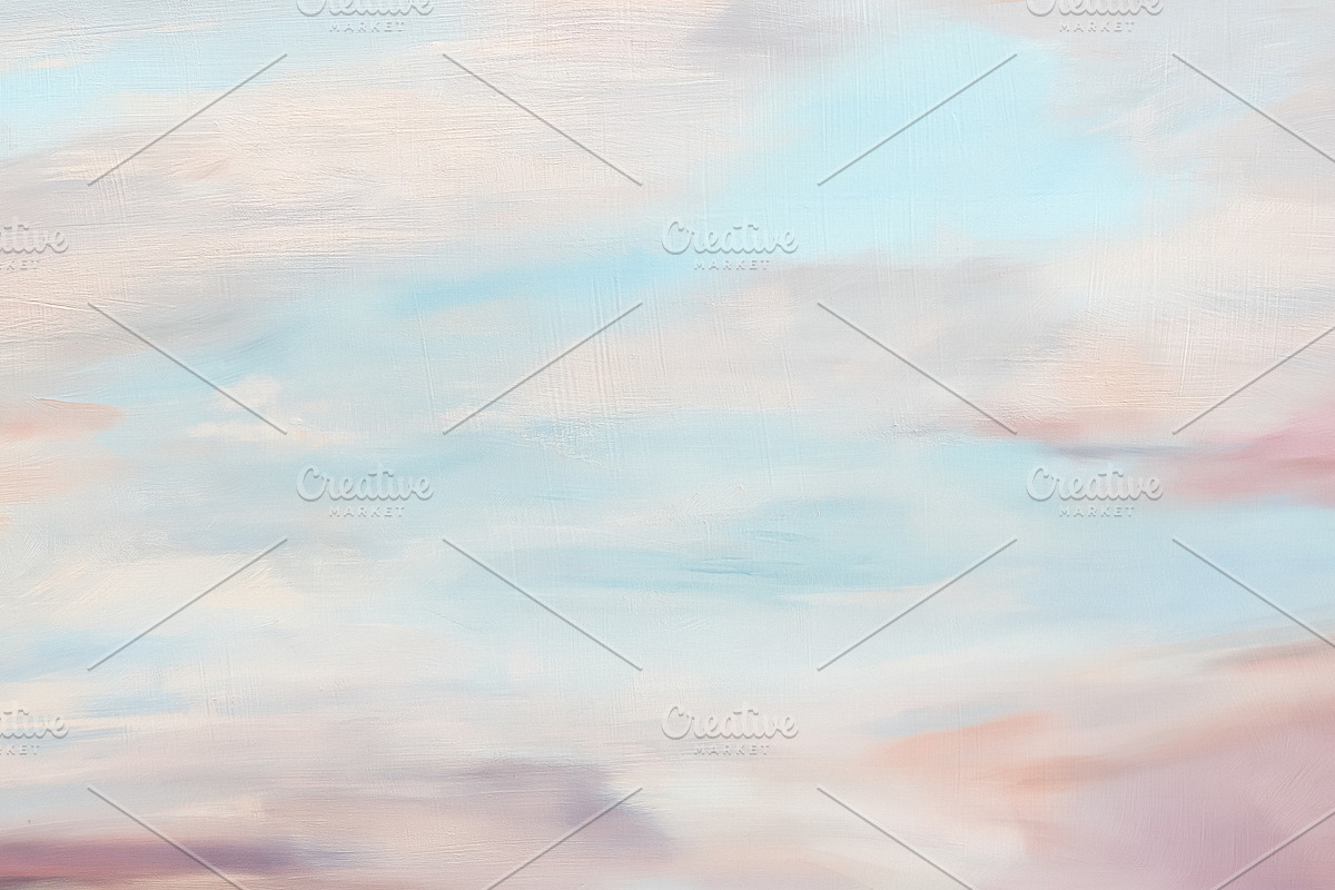Abstract pastel painting showing soft brushstrokes of blue, pink, an Illustration by Studio ANNA (Photo 1 of 2)