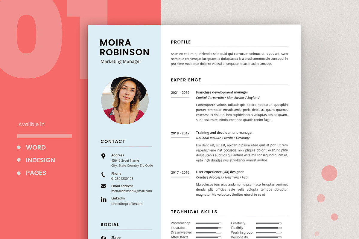 Resume Template for Word, a Resume Template by Astut (Photo 1 of 5)