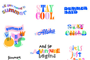 Summer Clipart, Prints, Quotes