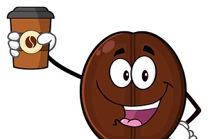 Cute Coffee Bean Character