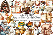 Autumn Clipart Cozy Fall Clipart 01, an Illustration by Libby Wishes (Thumbnail 1 of 7)