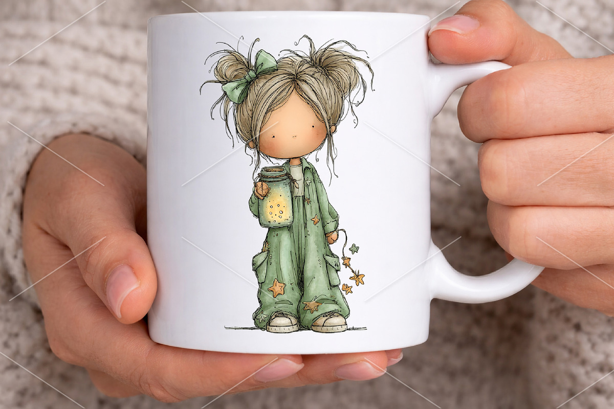 Whimsical Summer Girls Clipart PNG, an Illustration by Canvas Craft (Photo 6 of 7)