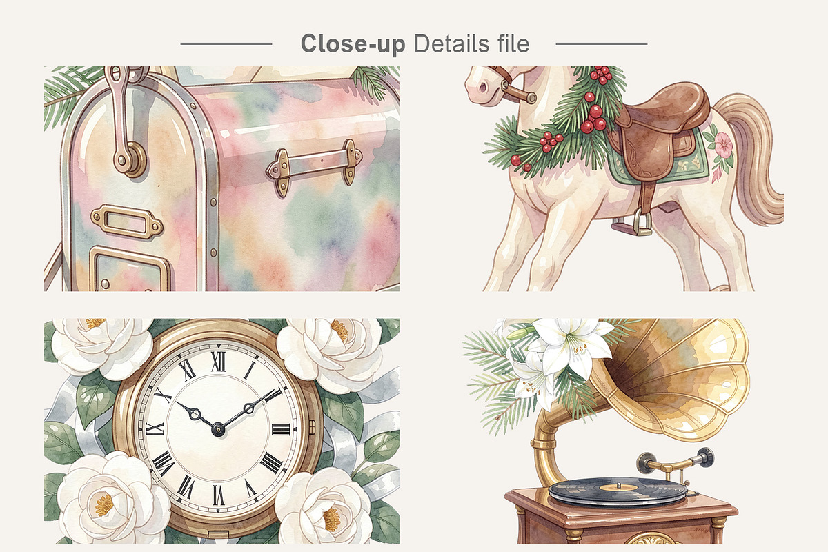 Victorian Christmas Sublimation, a Decorative Illustration by Artnoy (Photo 4 of 8)