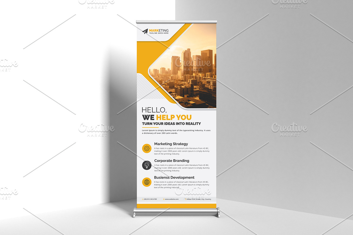 Corporate Roll Up Banner, a Marketing Template by GraphicsBurg (Photo 2 of 4)