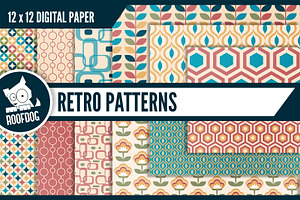 Retro Themed Digital Papers