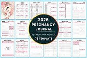 2026 Pregnancy Journal For Canva KDP, a Stationery Template by Shumaya (Thumbnail 1 of 9)