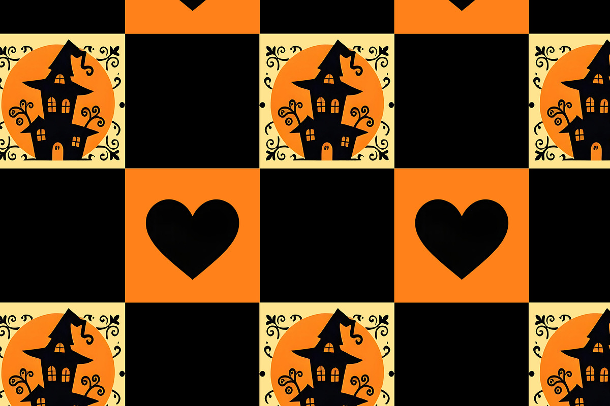 Haunted House Check Seamless Repeat, a Pattern Graphic by Sharon Schwalbe (Photo 5 of 5)
