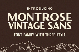 Montrose - Vintage Sans, a Sans Serif Font by Viswell