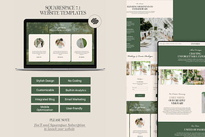 Event Planner Squarespace Website