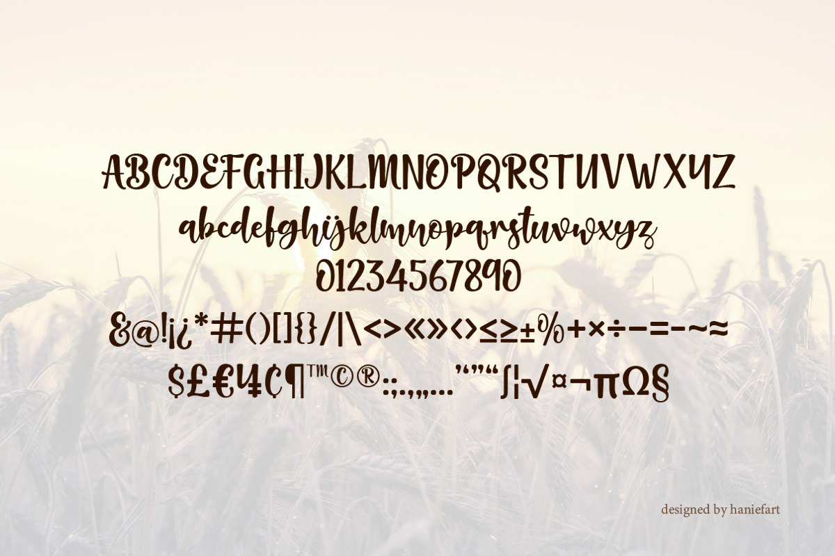 Agrista - Script Font, a Script Font by haniefart (Photo 8 of 10)