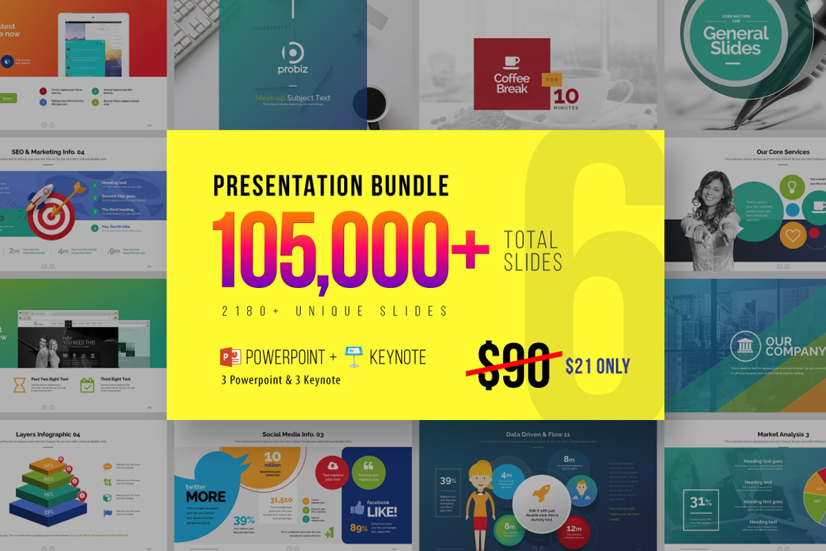 Business Presentation Mega Bundle, a Presentation Template by ...