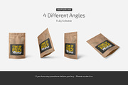 Kraft Stand-Up Pouch Mockup Set, a Cups & Container Mockup by Country4k (Thumbnail 4 of 4)