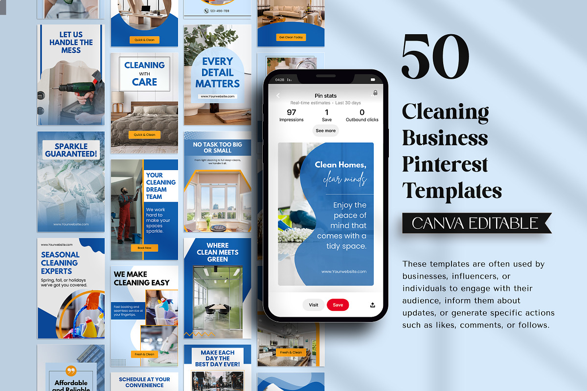 Cleaning Business Pinterest Design preview 6