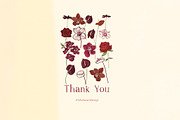 Burgundy Wedding Flower Illustration, a Decorative Illustration by whiteheartdesign (Thumbnail 16 of 16)