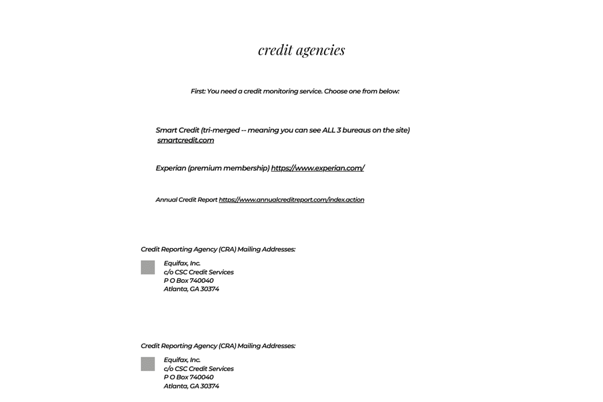 PLR/MRR Credit Repair Planner, a Print Template by Brand Your Biz Co. (Photo 6 of 7)