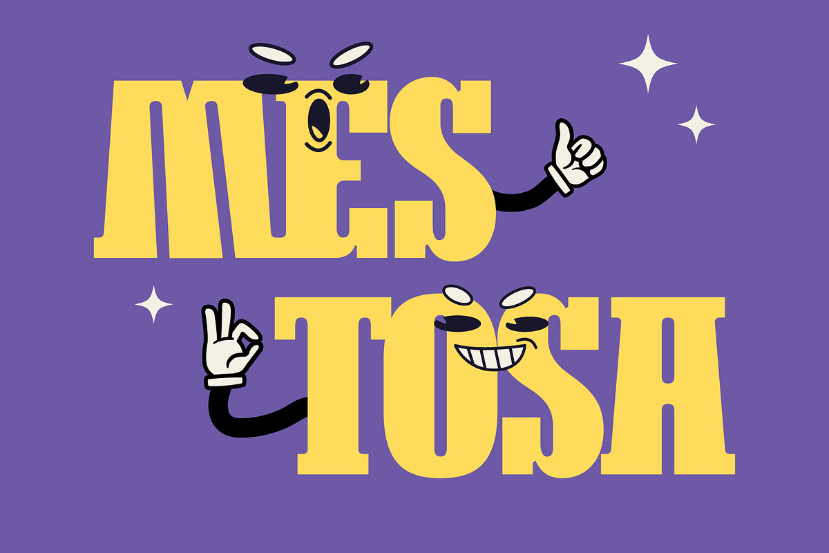 Mestosa - Funky Slab Serif, a Serif Font by Tiptop Graphic (Photo 5 of 10)