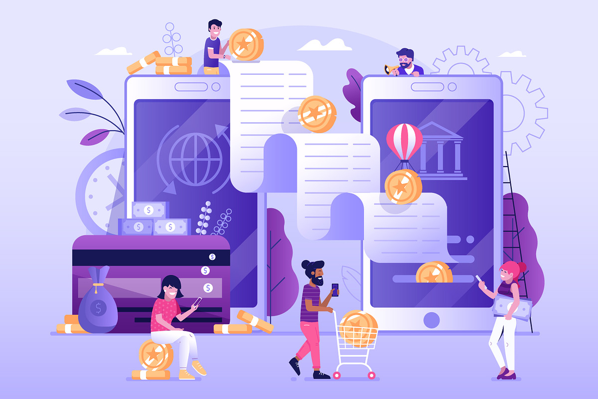 Online Banking Web Illustrations, a Finance Illustration by Alex Krugli (Photo 10 of 14)