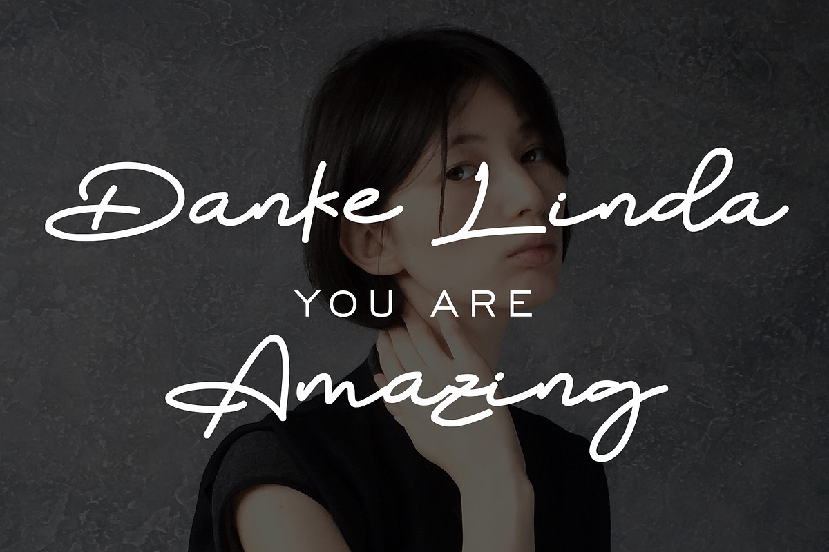 Danke Linda, a Script Font by Aldedesign (Photo 1 of 5)