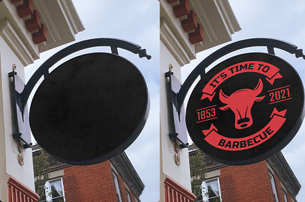 Logo Mockup Template - Business Sign