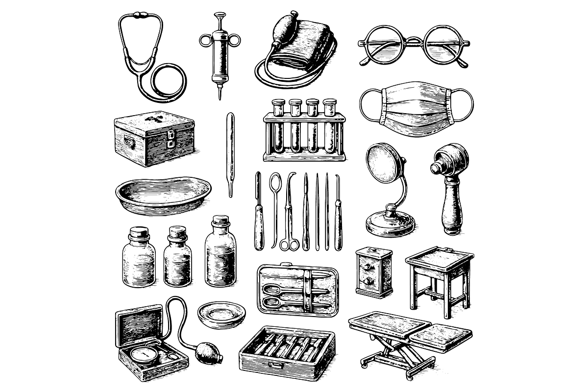 Medical Tools Illustration, an Object Graphic by RT Studio