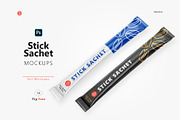 Stick Sachet Mockup – Half side View, a Packaging Mockup by HelenStock (Thumbnail 1 of 9)