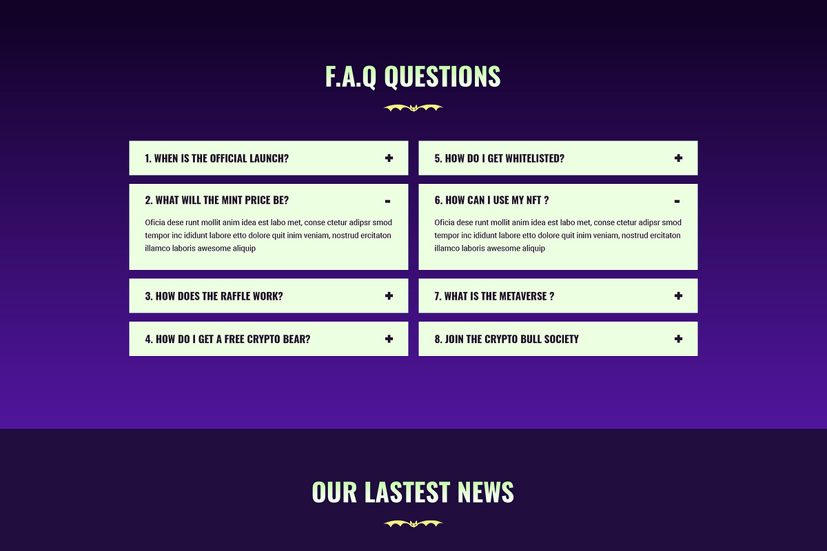 NFT Landing Page HTML Template, a Landing Page Template by CodexCoder Themes (Photo 7 of 8)