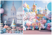 11 Pink and Blue Birthday Backdrops, a Layer Style Add-On by NSTUDIO (Thumbnail 7 of 9)