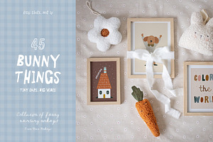 Bunny Things 45 Frame & Card Mockups, a Product Mockup by Muse Mockups
