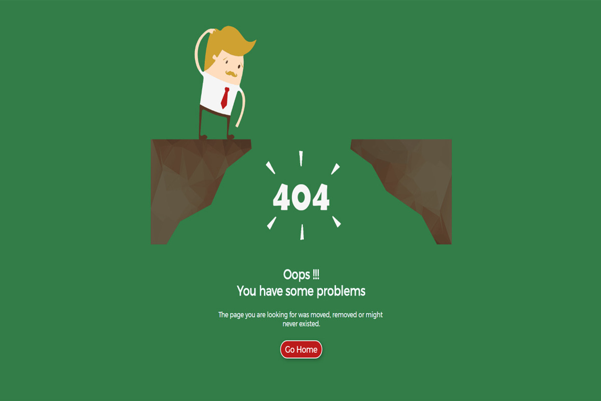 404 Lost Man, a HTML Template by XYZ Space