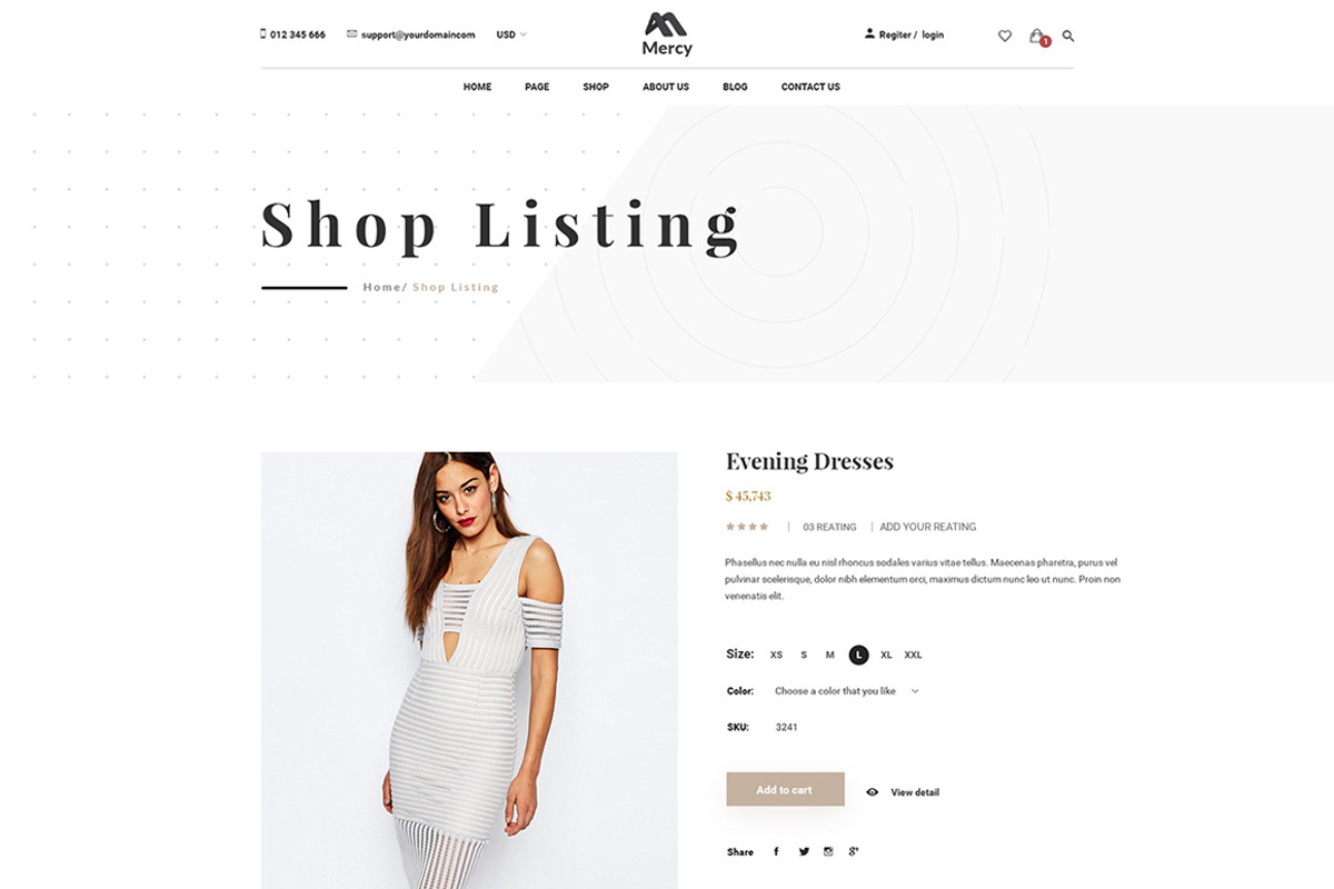 Mercy - Stunning eCommerce PSD, a Websites & App Template by Knighthemes (Photo 8 of 11)
