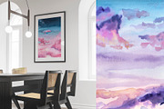 Among the Clouds watercolor set, a Wallpaper Graphic by Volha Studio (Thumbnail 11 of 12)