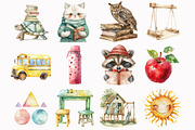 Back to School Animal Clipart, an Illustration by Design Market (Thumbnail 3 of 5)