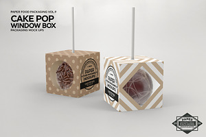 Cake Pop Box Packaging Mockup