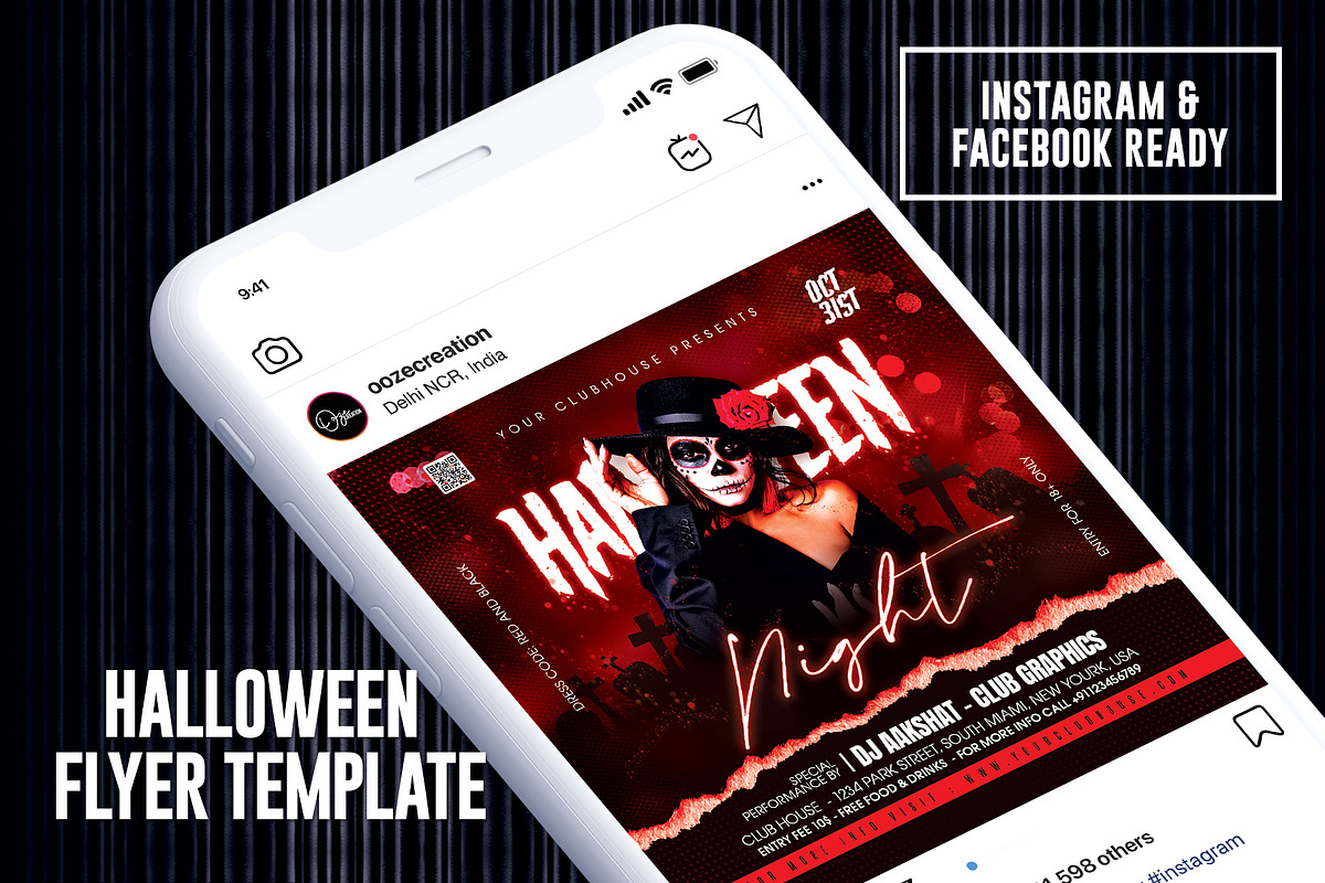 Halloween Flyer Template, a Templates & Theme by MithilaCreation (Photo 4 of 6)