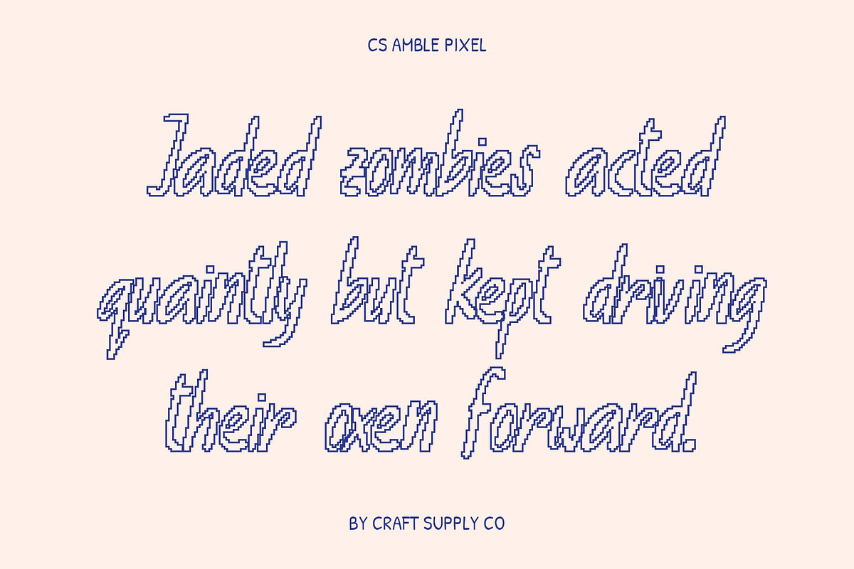 CS Amble Pixel, a Sans Serif Font by Craft Supply Co. (Photo 4 of 8)
