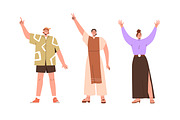 Happy people with raised hands up, a Person Illustration by Good Studio (Thumbnail 10 of 12)