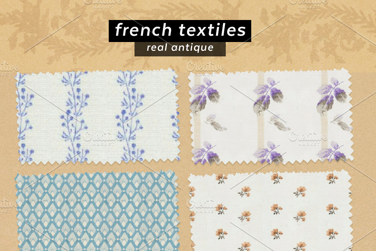 Antique French Textile Patterns, a Pattern Graphic by