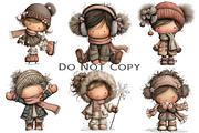 Whimsical Winter Kids Clipart, an Illustration by Craft Nest (Thumbnail 10 of 11)