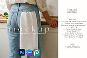 Waffle Tea Towel Mockup, a Household Mockup by EmpaviMockups (Thumbnail 1 of 6)