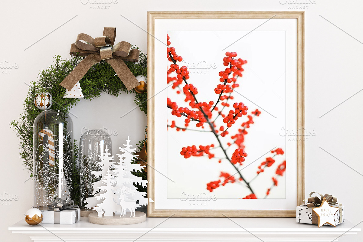 Christmas Frame Mockup Bundle -20, a Print Template by Mockup Shop (Photo 38 of 39)