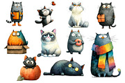 Quirky Cats Sublimation Clipart, an Illustration by Dream Creation (Thumbnail 5 of 5)