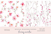 Pink Meadow Flowers Pattern Set, a Pattern Graphic by Patishop Art (Thumbnail 3 of 7)