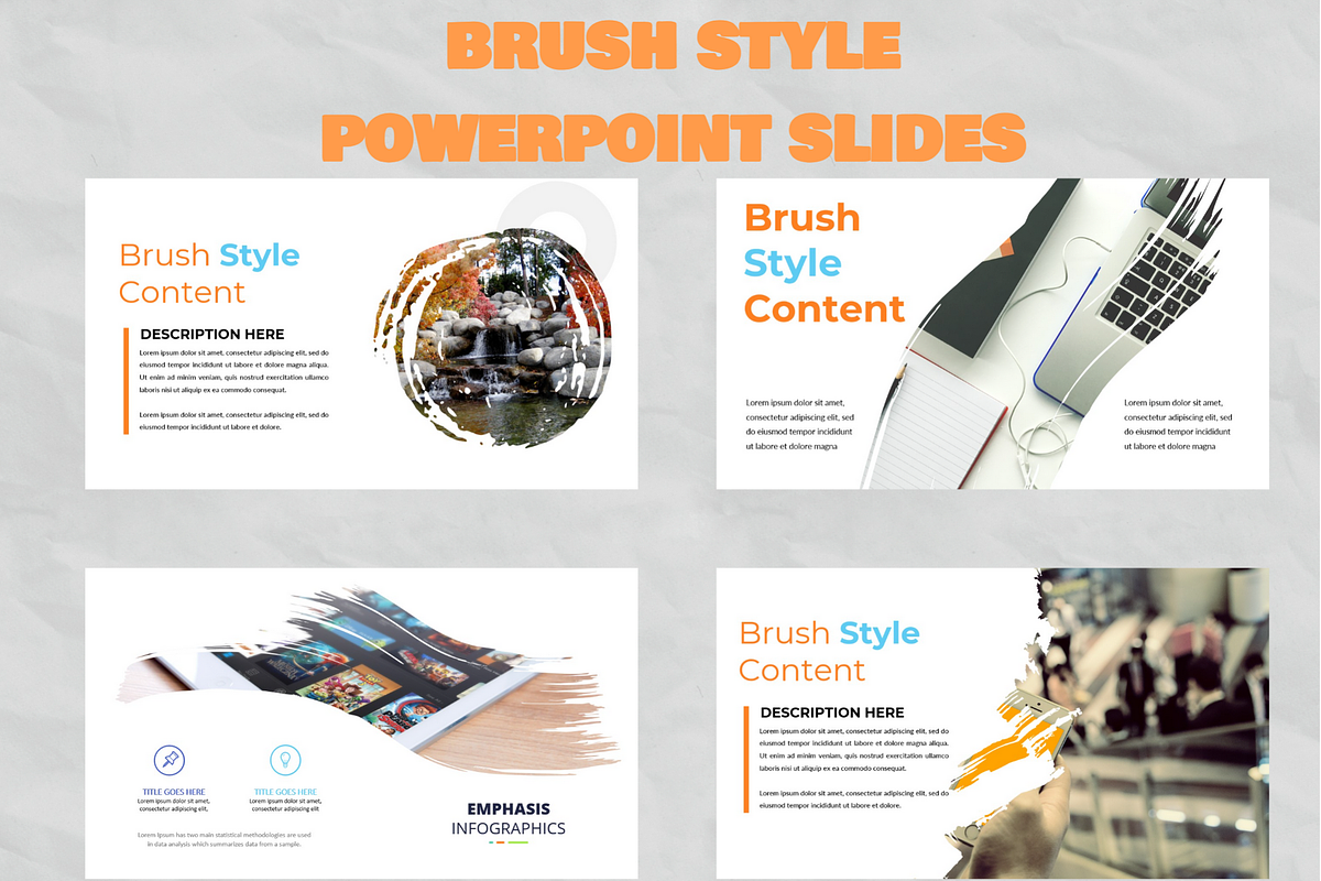 20 Brush Style PowerPoint Slides, a Presentation Template by Local Marketing Templates (Photo 3 of 6)