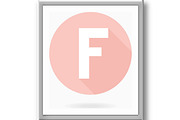 Fine Vector Flat Icon With Letter F, an Object Graphic by FineArtStudio (Thumbnail 3 of 3)