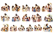 Jesus With Children Clipart, a Decorative Illustration by stickermadness (Thumbnail 2 of 3)
